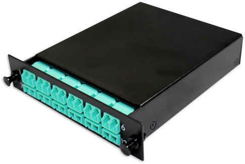 24 Fiber, 1 x 24 MTP to LC Duplex LGX OM3 Multimode Cassette